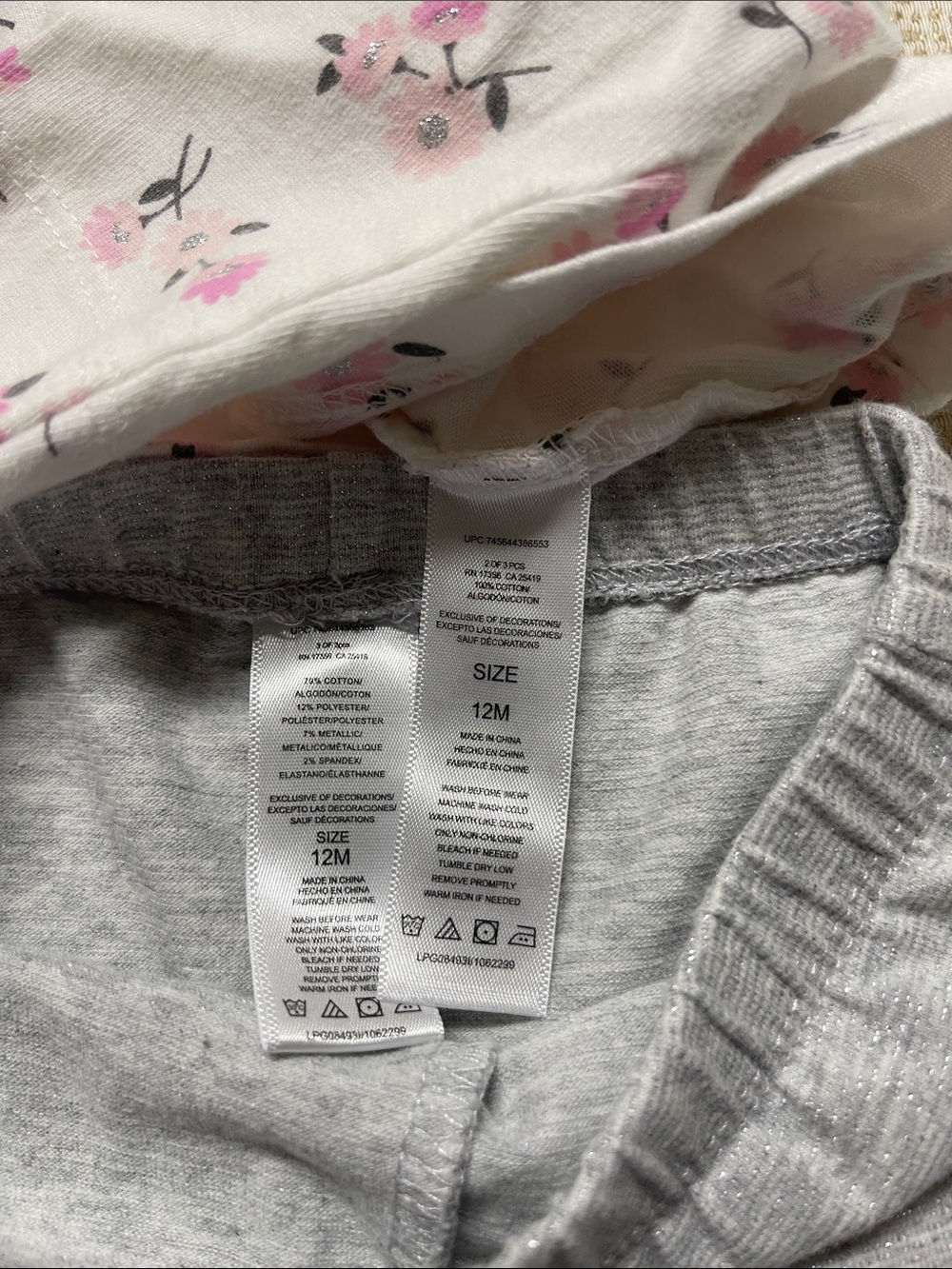 Little Me Pink Floral Long-Sleeve Top & Gray Leggings - Picture 3 of 6
